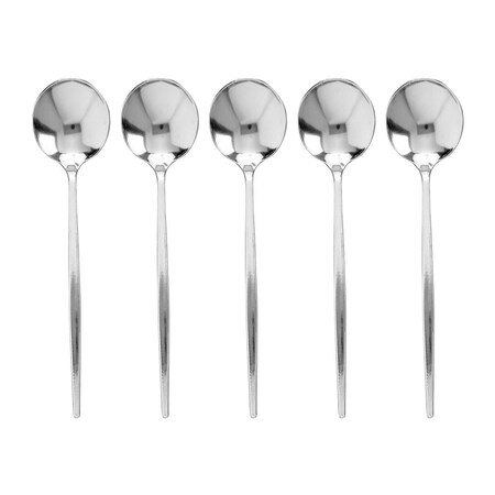 Smarty Had A Party Shiny Silver Moderno Disposable Plastic Dessert Spoons (300 Spoons), 300PK 9330-STSP-CASE